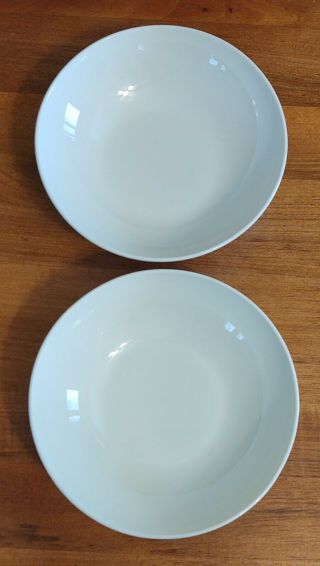 Set Of 2 Corning Centura White Coupe 6 - 1/4 " Cereal Soup Bowls
