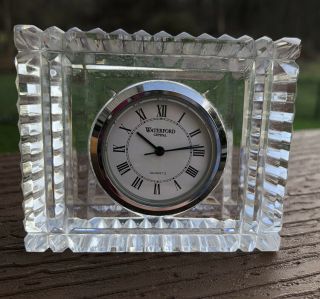 Waterford Crystal Mini Square Desk Clock 2 - 3/8 " Tall