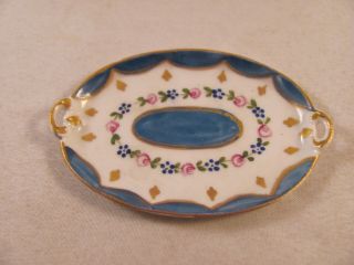 Antique Vintage Limoges France Miniature Dollhouse Tray Marie Antoinette 3 In