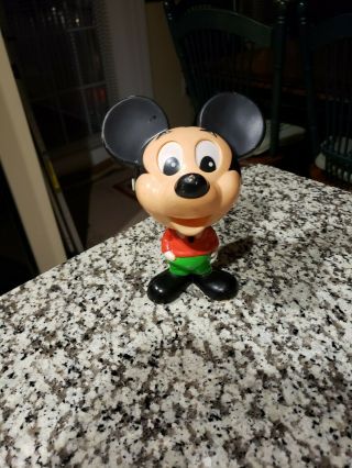 Vintage (1976) Mickey Mouse Mattel Pull String Talking Toy Plastic Perfect