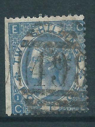 Queen Victoria Stamp Sg118 Two Shillings Blue Plate 1 Misperf R6415