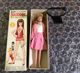 1963 Mattel Skipper Doll Blonde,  Box & Accessories Barbie Collectables