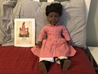 Retired 18 " American Girl Addy Doll With Meet Dress,  Pc 1993,  Marked 148/16