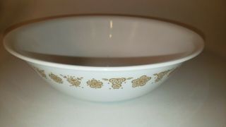 Vintage Corelle Gold Butterfly Serving Bowl Dish 10 " Mid Century