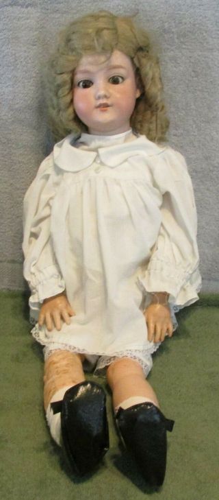 Antique 28 " German Armand Marseille 390 Bisque Head Doll Ball Jointed Body Look
