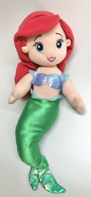 2002 Fisher Price 12 " Plush Ariel Doll The Little Mermaid Disney Sparkly Stuffed