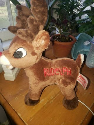 Dandee Rudolph The Red Nosed Reindeer Plush Stuffed Animal Christmas Toy 9 "
