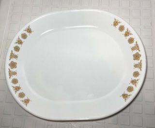 Corelle Butterfly Gold Oval Serving Platter 12 1/4 Inch By 10 Inch