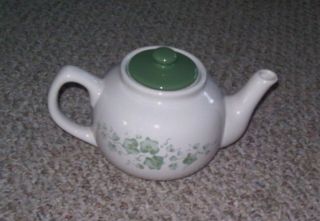 Corelle Jay Import Callaway Green Ivy Covered Teapot Tea Pot