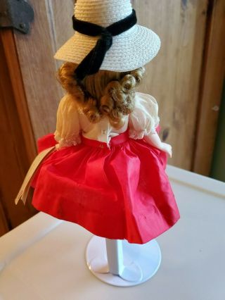 Vintage Madame Alexander 1950 ' s CISSETTE Doll Red/White Dress with tags 3