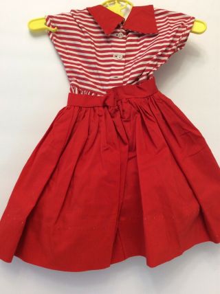 Vintage Madame Alexander Red White Plaid Dress Binnie Walker Doll Tagged