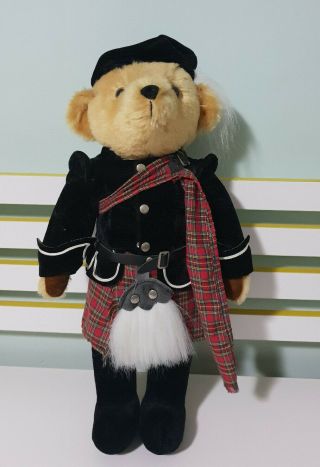 Merrythought Scottish Harrods Teddy Bear 50cm Kilt Sporran Clan Colours