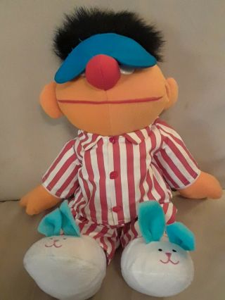 Tyco 1996 Sing And Snore Ernie Talking Plush 18 " Toy Sesame Street