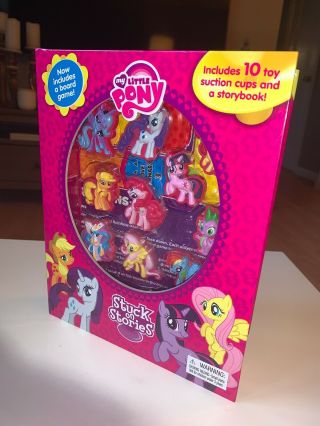 Hasbro My Little Pony Stuck On Stories 10 Pony Suction Cups & Storybook 3 & Up