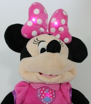 Disney Minnie Mouse Clubhouse Singing,  Lights Up,  Talking,  Cuddly Soft Plush 15 "