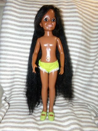 Htf Ideal 1969 African American Black Crissy Doll Hair To Floor Tlc