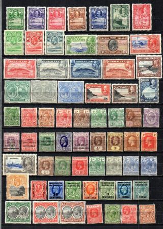 Great Britain & Colonies.  Reign Of King George V.  Selection.  65 Different