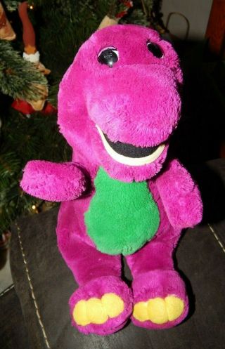 Vintage 1992 Barney The Purple Dinosaur 13 Inch Stuffed Plush Animal Lyons Group