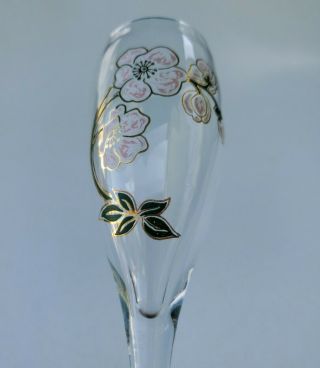 1 Perrier Jouet Champagne Glass Flute Belle Epoque Hand Painted France