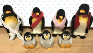 Sylvanian Families Vintage De Burgh Penguin Family Figures Set Very Rare