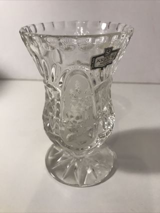 Zajecar Kristal Yugoslavia,  24 Lead Crystal Flower Bud Vase.