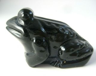 Boyd Glass Jeremy Frog Figurine Black Cobalt