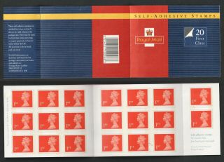 Gb 1993 Mg1 20 X 1st Walsall Self - Adhesive Booklet