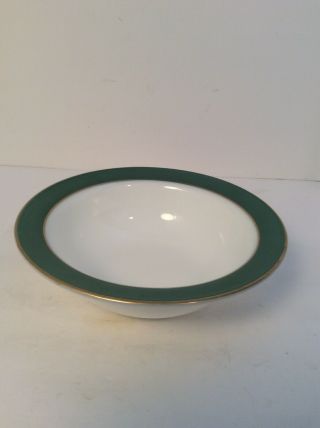 Vintage Pyrex Olive Green Band Rim 9 " Large Vegetable Serving Bowl Euc