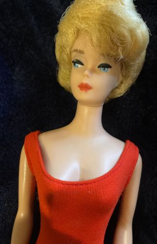 Vintage Mattel Barbie Doll 1960’s Bubble Cut Barbie Blonde Swimsuit