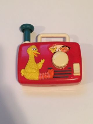 Vintage 1995 Big Bird Wind Up Radio Music Box Toy By Tyco Sesame Street