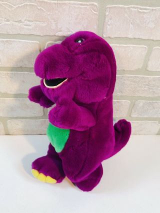 Vtg 1992 12” Barney Plush Stuffed Animal Purple Dinosaur Lyons Group Open Mouth