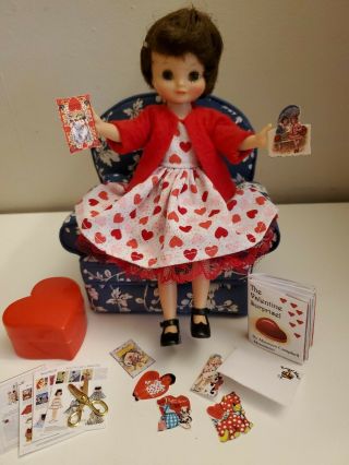 Vintage Betsy Mccall Doll 8 " Valentine Outfit Dress Slip Shoes Cards Book Look