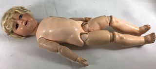 K & W Made In Germany 18” Composition Body Blue Eye Jointed Doll.  J1