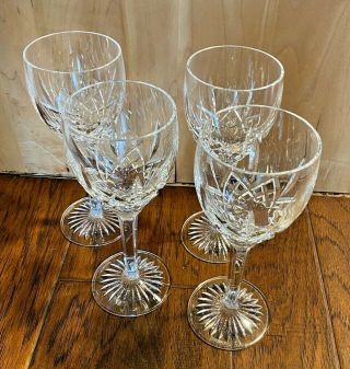 Waterford Lismore Crystal Wine Glasses.  Set Of 4