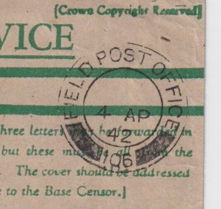 WW2 British Forces GOLD COAST Active Service Cover FPO 106 to Glasgow Censored 2