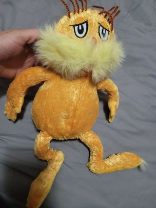 Lorax Stuffed Animal Yellow Dr Seuss Kohls Cares 15 Inches Retired Plush Toy