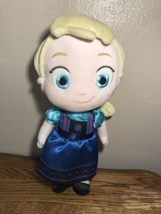 Disney Store Authentic Frozen Toddler Elsa 12 " Plush Stuffed Toy Doll