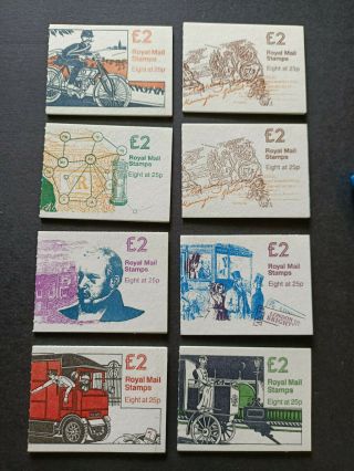 Great Britain Selection Of Machin Folded Machine Booklet Stamps Fv £16.  00