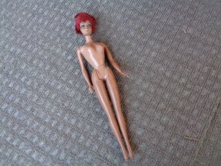 Vintage 1966 Mattel Barbie Doll African American Twist Turn Japan Red Hair