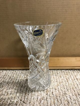 Bohemia Crystal Vase 8”