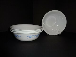 Corelle 6 1/4 " Morning Blue Soup/cereal Bowls Set Of 4