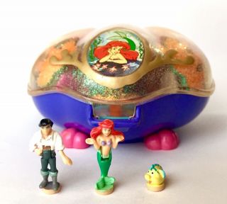 Vintage 90s ✨polly Pocket✨ Disney The Little Mermaid Ariel Compact 1996