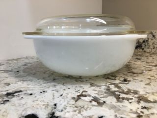 Vintage Pyrex 1.  5 Qt Round Opal Casserole Bowl/dish 022 W/ Lid