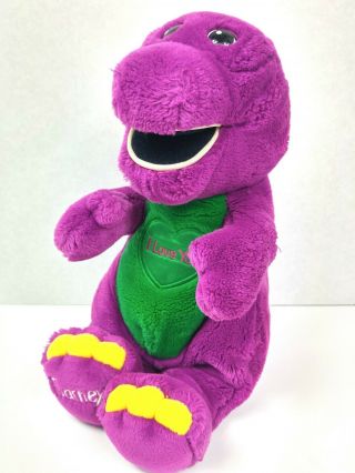 Vintage Barney Doll I Love You On Chest Does Not Sing 16 " Good