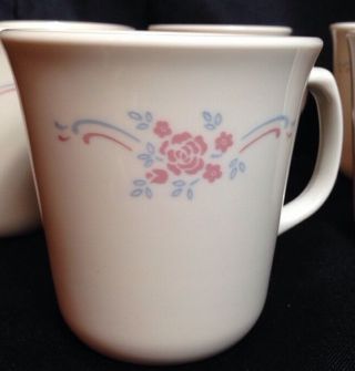 Coffee Cups Mugs Vintage Corning Corelle English Breakfast 8oz Set Of 6