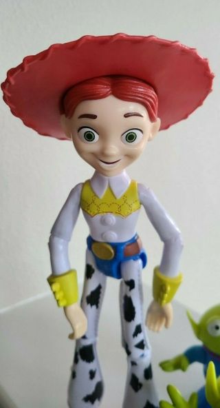 Disney Pixar Toy Story Figures Sheriff Woody Jessie Ducky & 3 Space Aliens 2