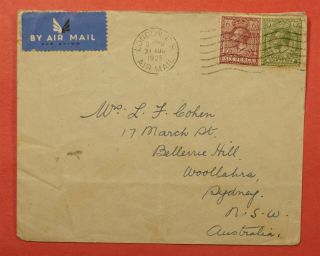 Dr Who 1935 Gb London Airmail To Australia C216129