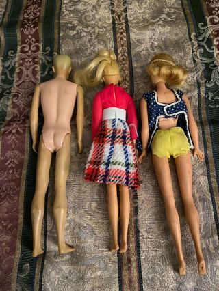 Three Vintage Barbie Family Dolls (Ken and Two Others) 2