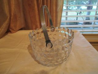 Fostoria American Glassware Ice Bucket With Handle Ex