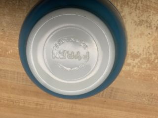 Vintage Pyrex Blue Turquoise 1.  5 Pint Small Nesting Mixing Bowl From Set 2
